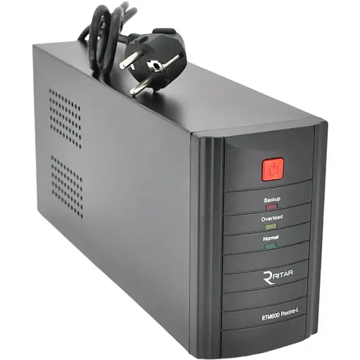 ИБП Ritar RTM600 (360W) Proxima-L, LED, AVR, 2st, 2xSCHUKO socket, 1x12V7Ah, металл Case (300 х 85 х140) Q4