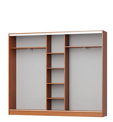 Шафа-купе тридверна MebelStar Уні AL 3 Дзеркала 240x45x210 см Бетон (MBS-3131) - фото 2