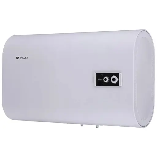 Водонагрівач Willer Spring, 2 кВт, мокрий ТЕН, 80 л, прямокутний, горизонтальний, білий (EH80R) - фото 1
