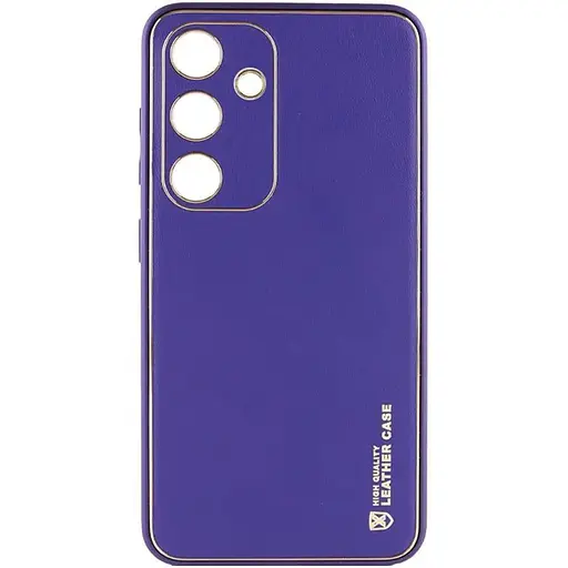 Кожаный чехол Epik Xshield для Samsung Galaxy S24 Фиолетовый / Ultra Violet