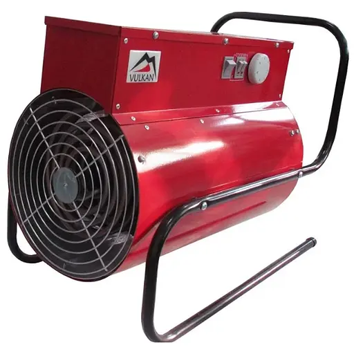 Електрична теплова гармата Vulkan 4,5 кВт, площа обігріву 45 кв.м., червоний, підлоговий, 220В (4500 ТП) - фото 1