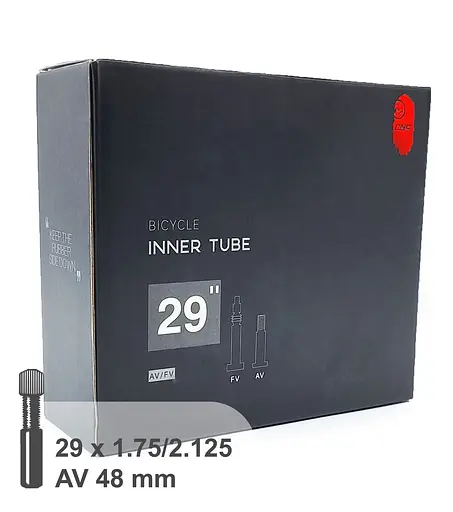 Подарунковий набір 2 велосипедні камери + лопатки + фліпери CNC 29x1.75/2.125 AV 48 мм (G0001314) - фото 5