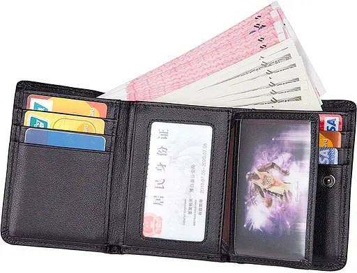 Чоловічий шкіряний гаманець Vintage 8x11 см acs0015727 - фото 10