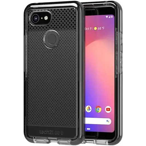 Оригінальний протиударний чохол Tech21 Evo Check для Google Pixel 3 (5.5") Smokey Black - фото 1