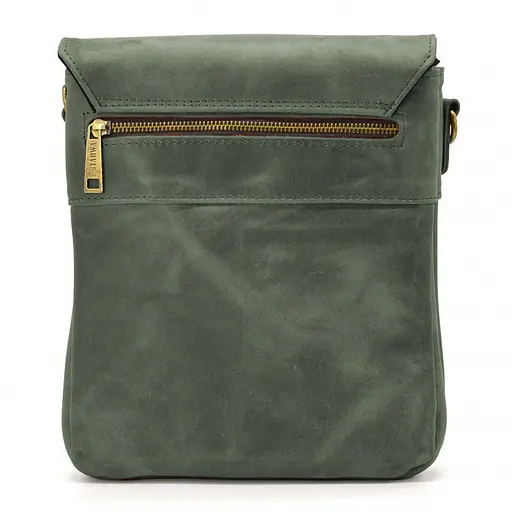 Кожаная мужская сумка через плечо TARWA 25х24х5 см sum0025357 - фото 4