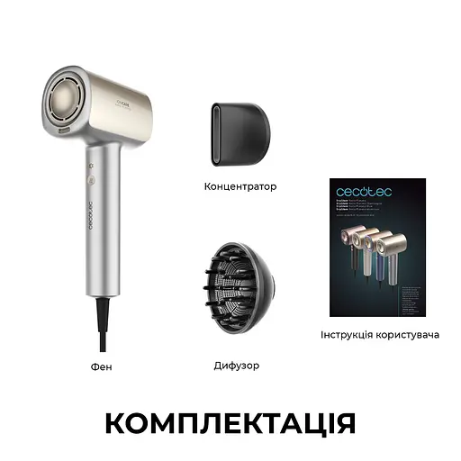 Фен CECOTEC DryGlam Nano Plasma Aluminum - фото 11