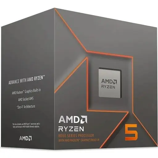 Процессор AMD AM5 Ryzen 5 8600G Box 6x4.3 GHz Turbo Boost 5.0 GHz Radeon 760M L3 16Mb Ryzen AI Phoenix Zen 4 разблокированный множитель (100-100001237BOX) - фото 1