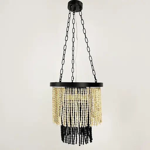 Подвесная люстра из серии "Деревянные бусины" Ø 40 см Line.F MJ 197-400 - фото 1