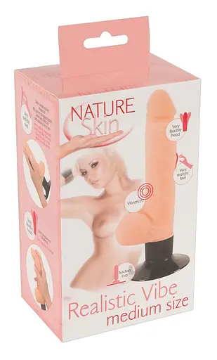 Вибратор Nature Skin Orion Realistic Vibe 21 см телесный - фото 8