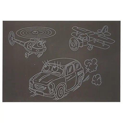 Гравюра А5 "Транспорт" Danko Toys ГрА5с-14 эконом вариант в пакете 21 х 14,8 см - фото 1