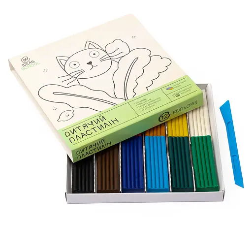 Пластилин 12 цветов, 192 грамм, стек, Увлечения, 99IDEAS - фото 3