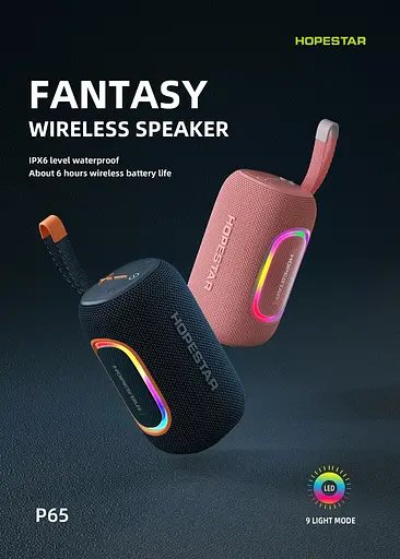 Колонка портативна Hopestar P65 20W Bluetooth + підсвітка RGB LED чорна - фото 8