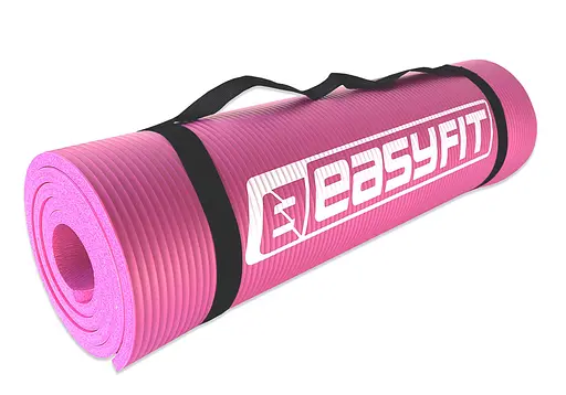 Коврик для фитнеса и йоги EasyFit NBR 10 мм Розовый (EF-1919-P) - фото 3
