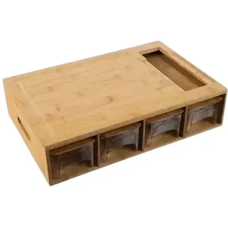 Бамбуковая доска с контейнерами RUHHY 20205 - фото 1