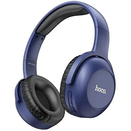 Наушники беспроводные полноразмерные Hoco Art sount BT headset W33 синие - фото 2