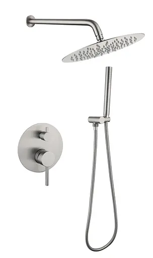 Душова система прихованого монтажу Wezer EKO17В-01, вилив - перемикач на лійку, 2-функції, Нержавіюча сталь - фото 2