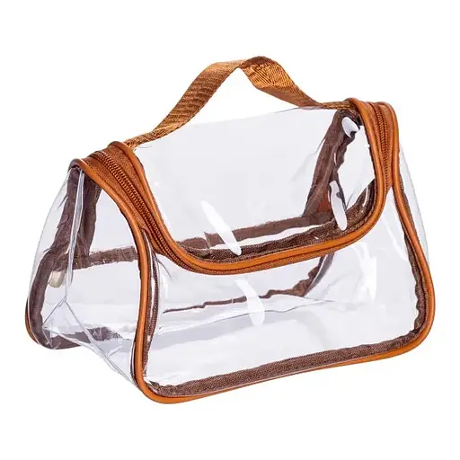 Набір косметичок Yiwu HP-16-3K 23.5х13х16 см / 18х8х10.5 см водонепроникні 2 шт. прозорі - фото 9