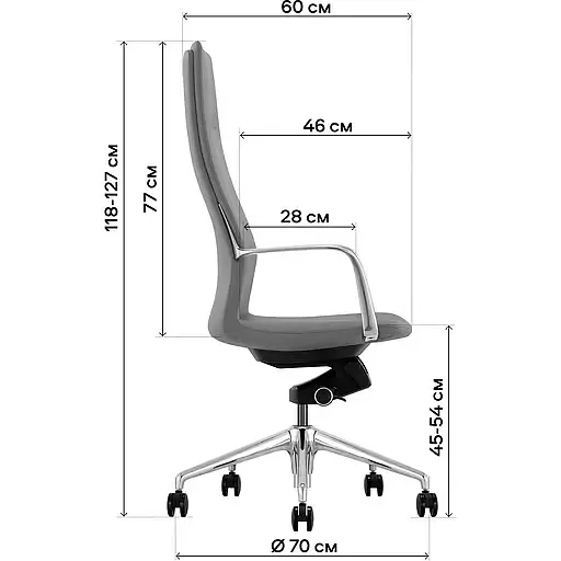 Офисное кресло GT Racer X-004A13 Fabric, серое (X-004A13 FABRIC Gray) - фото 13