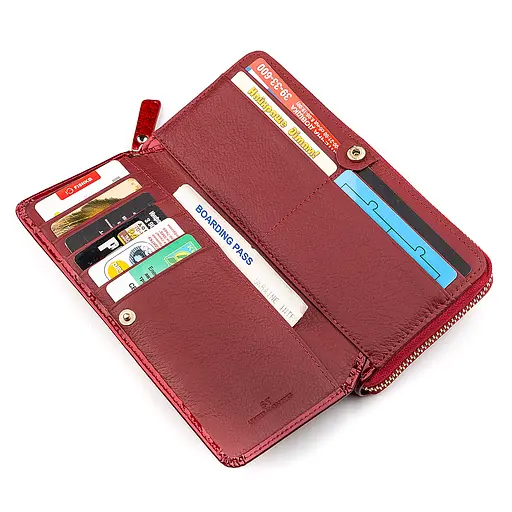 Кожаный женский кошелек (S7001A) ST Leather 20х9.5х3 см acs0015537 - фото 3