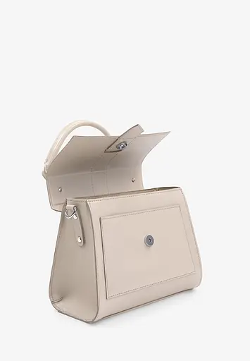 Жіноча шкіряна сумка Ester світло-бежевий краст - фото 5