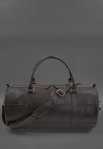 Шкіряна сумка Harper MAXI темно-коричнева краст - фото 2