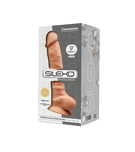 Фалоімітатор Silexd Premium Silicone Dildo Model 1 Size 9 23 см тілесний - фото 5