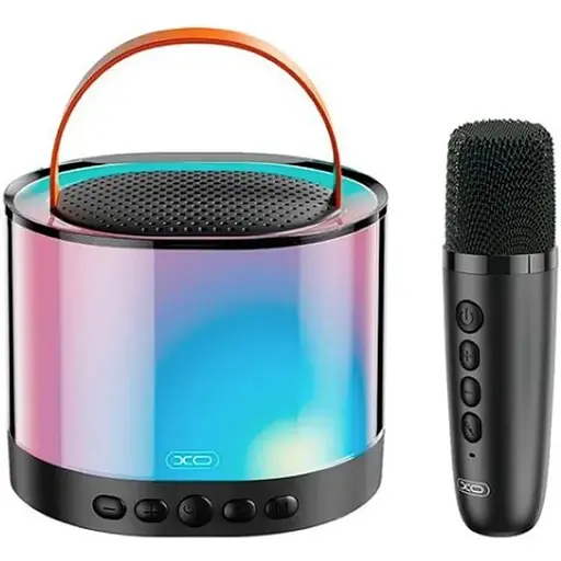 Колонка XO F47 Aurora Atmosphere Light Bluetooth портативна з мікрофоном чорна - фото 1