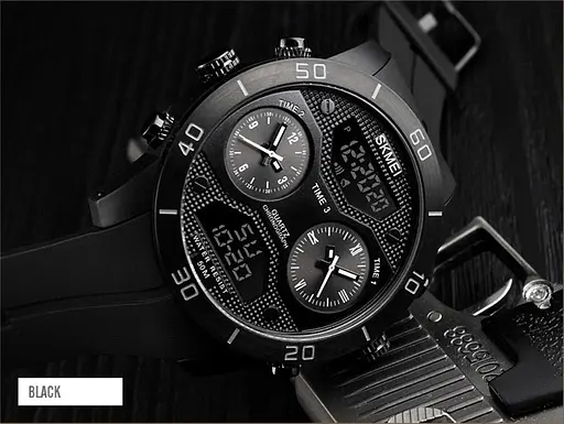 Чоловічий спортивний годинник Skmei 1355 Чорні - фото 8
