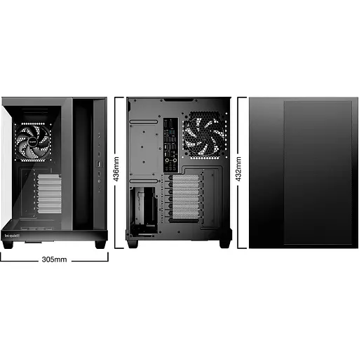 be quiet! Light Base 500 Корпус из закаленного стекла без блока питания, черный (BGW83) - фото 4