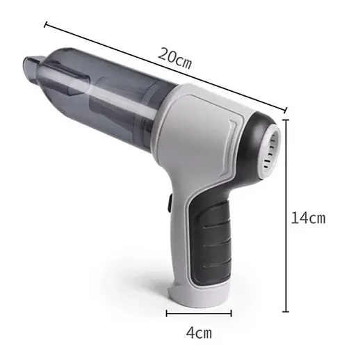 Автомобильный аккумуляторный пылесос Vacuum Cleaner HL-107 с насадками - фото 3