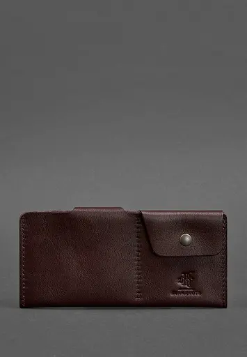 Шкіряне портмоне-купюрник 8.0 бордове - фото 4