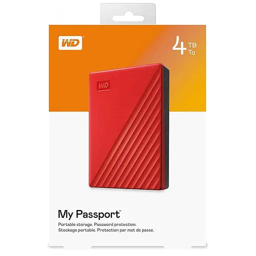 Зовнішній жорсткий диск Western Digital 4TB WD My Passport Red (WDBPKJ0040BRD-WESN) - фото 6