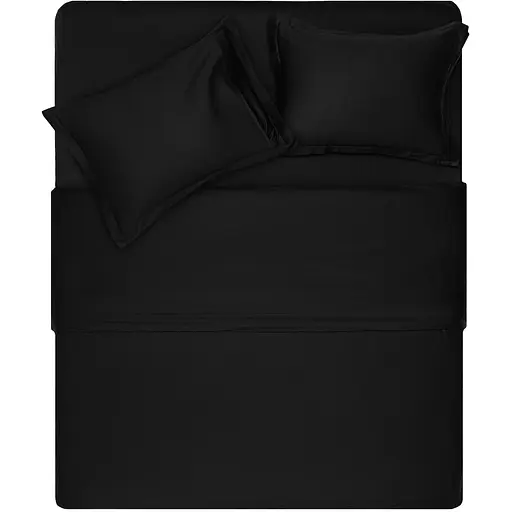 Набір постільної білизни 2,0сп Ardesto Mix&Match, підковдра 200х220см, 100% бавовна, сатин, чорний (ART2022SL) - фото 1