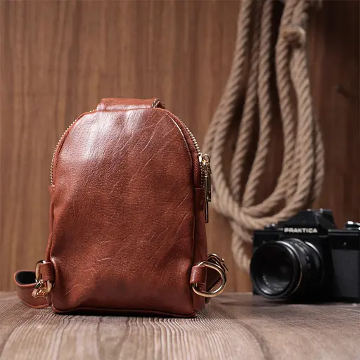 Женская компактная сумка Vintage через плечо на два отделения из экокожи 13х18х4 см sum0026974 - фото 10