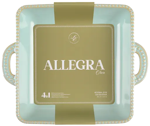 Форма для запікання Limited Edition Allegra Oliva квадратна кам'яна кераміка оливкова 26.5x22x5.5 см (GJH011-26-2-131) - фото 4