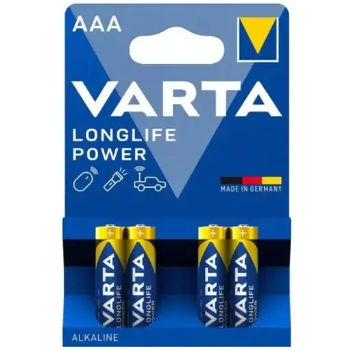 Батарейка Varta Longlife Power AAA(R3) blister 4 (4/40/200) (АРТ8945) - фото 1