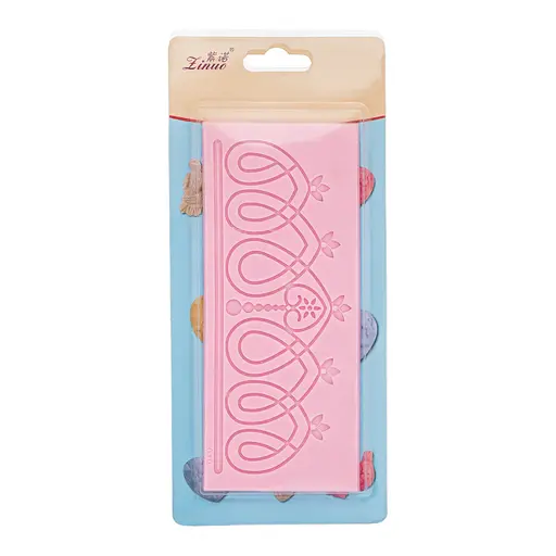 Силіконовий кондитерський килимок для гнучкого айсингу і мастики 16.7х7 см, Kitchen Master Рожевий 86713 - фото 4