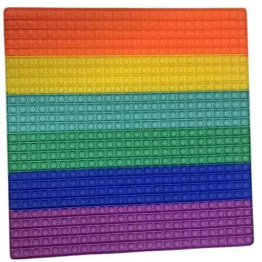 Сенсорна іграшка Pop it 50 см квадрат гігант 675 пупирок великий XXXL різнокольоровий - фото 1