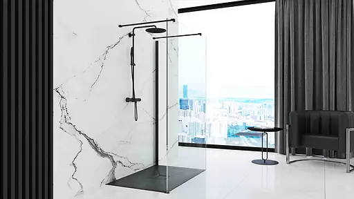 Душовий піддон Rea black Stone 80x120 REA-K9602 Чорний - фото 5