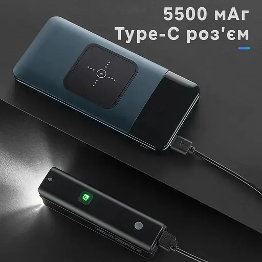 Велосипедна фара RockBros RHL1500 5500 mAh 1500 люменів, чорний - фото 6
