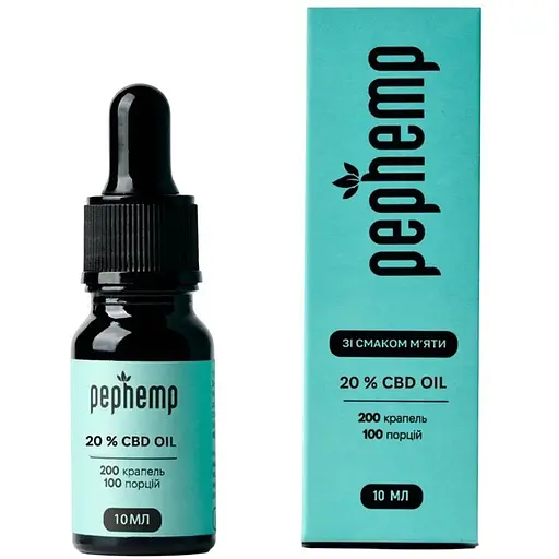 Диетическая добавка Pephemp Масло 20% СBD Isolate со вкусом мяты 10 мл