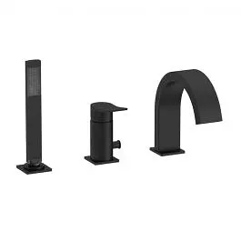 Смеситель на борт ванны Paffoni Tilt black matt TI040NO, Черный матовый - фото 1