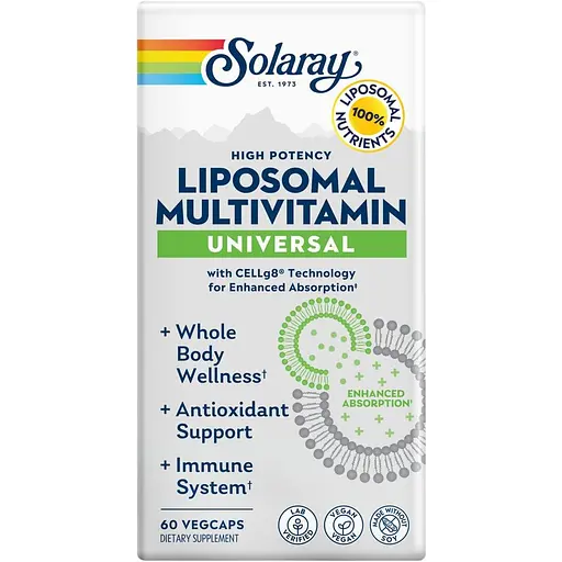 Мультивітамінний комплекс Solaray Universal Liposomal Multivitamin High Potency універсальний ліпосомальний 60 капсул - фото 2