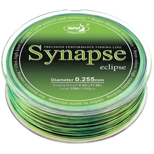 Волосінь Katran Synapse Eclipse 1200 м (neon/black) 0.255 мм 11.55 lb