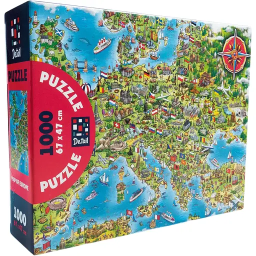 Пазли De.tail. Мапа Європи. 1000 деталей (DT1000-16) - фото 1