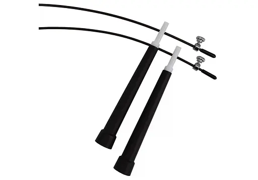 Скоростная скакалка EasyFit Speed Cable Rope 3 м со стальным тросом черная (EF-2039-BK) - фото 4