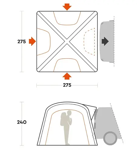 Намет чотиримісний Ferrino Wander Trunk Sand (92016QSS) - фото 9