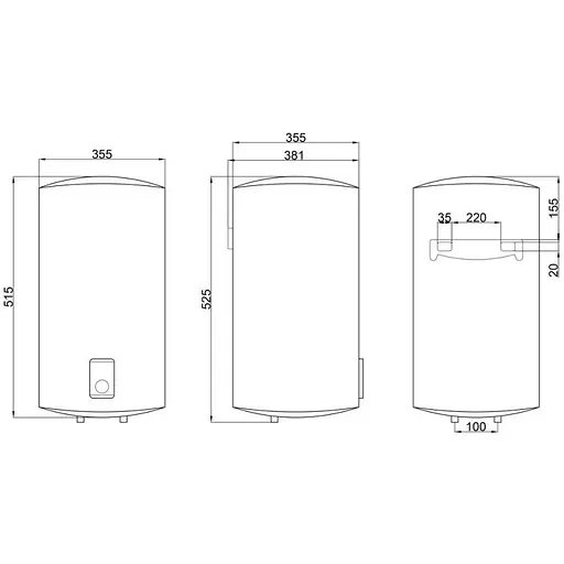 Водонагрівач електричний Thermo Alliance, 1.6 кВт, сухий ТЕН, 30 л вертикальний, циліндричний, білий (D30V16J1DK) - фото 4