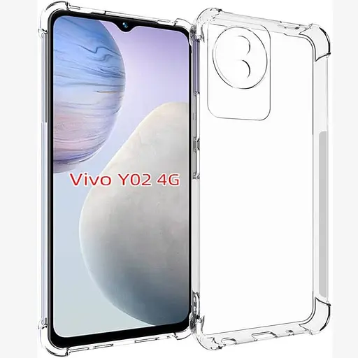 TPU чохол Getman Ease logo посилені кути Full Camera для Vivo Y02 Безбарвний прозорий