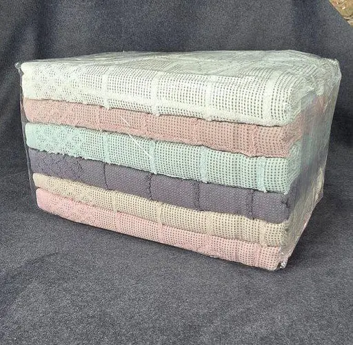 Рушник банний бавовна махра 70х140 см набір 6 шт. D-1218-90 бавовняний махровий рушник Різні кольори - фото 1